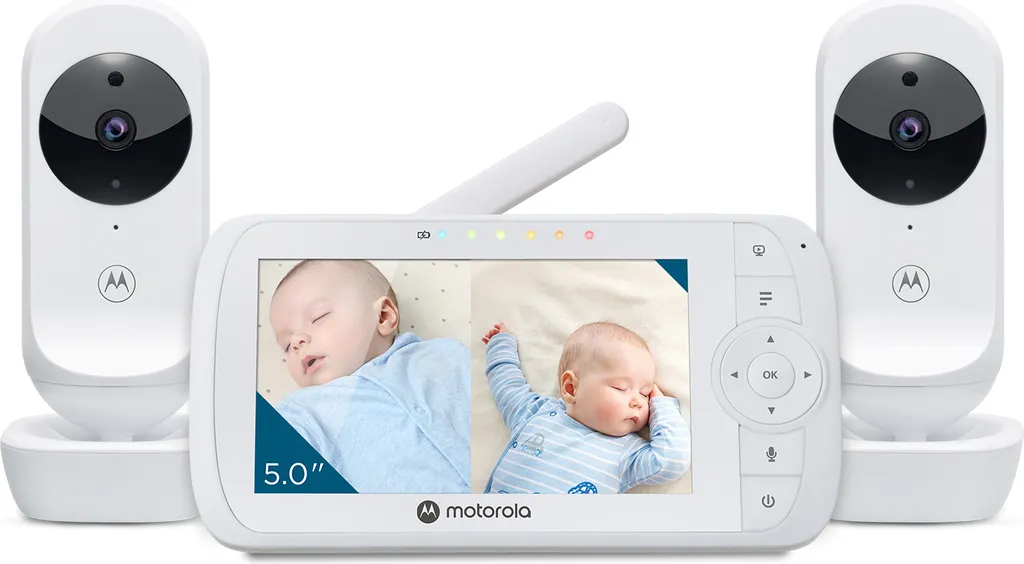 Motorola Nursery Babyphone - VM35-2 - 5-Zoll Geteilter Bildschirm - Weiß - 2 Kameras - Nachtsicht - Integriertes Mikrofon 3 Motorola Nursery Babyphone - VM35-2 - 5-Zoll Geteilter Bildschirm - Weiß - 2 Kameras - Nachtsicht - Integriertes Mikrofon - Image 3