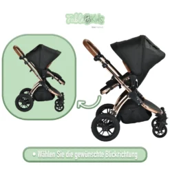 FableKids 3in1 Kombi-Kinderwagen Reisebuggy Inkl. Auto- Babyschale Buggy Faltbar Rosé Gold / Schwarz -lionelo || HAUCK || Kinderkraft Verkäufe 0a12d99e35befcdb8dcbb59e4f1aaaa2
