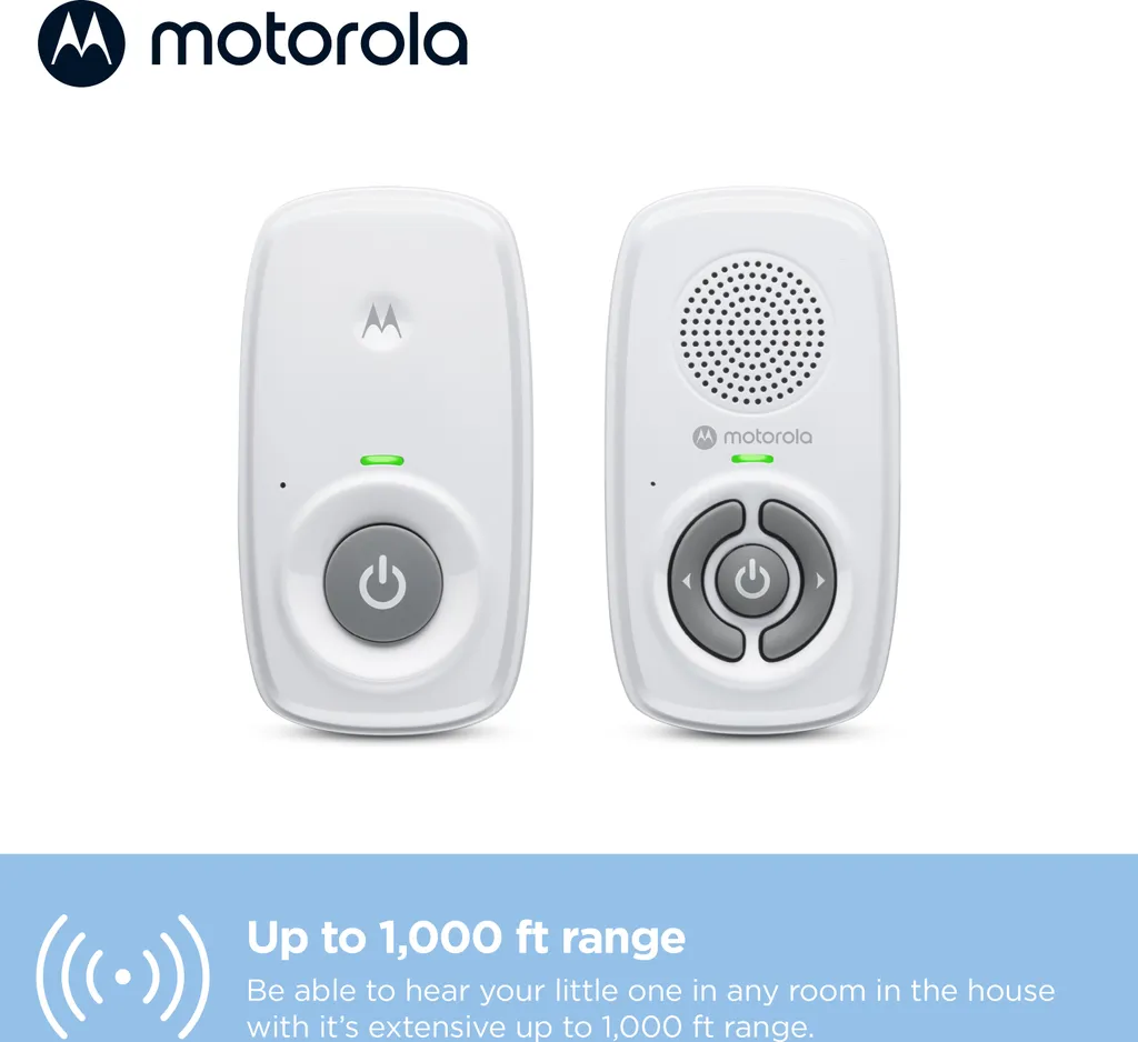 Motorola Nursery Baby Monitor - AM21 Audio - Weiß - Audioüberwachung - Hochempfindliches Mikrofon - ECO-Modus - DECT-Technologie - Bis Zu 300 Meter 5 Motorola Nursery Baby Monitor - AM21 Audio - Weiß - Audioüberwachung - Hochempfindliches Mikrofon - ECO-Modus - DECT-Technologie - Bis Zu 300 Meter - Image 5
