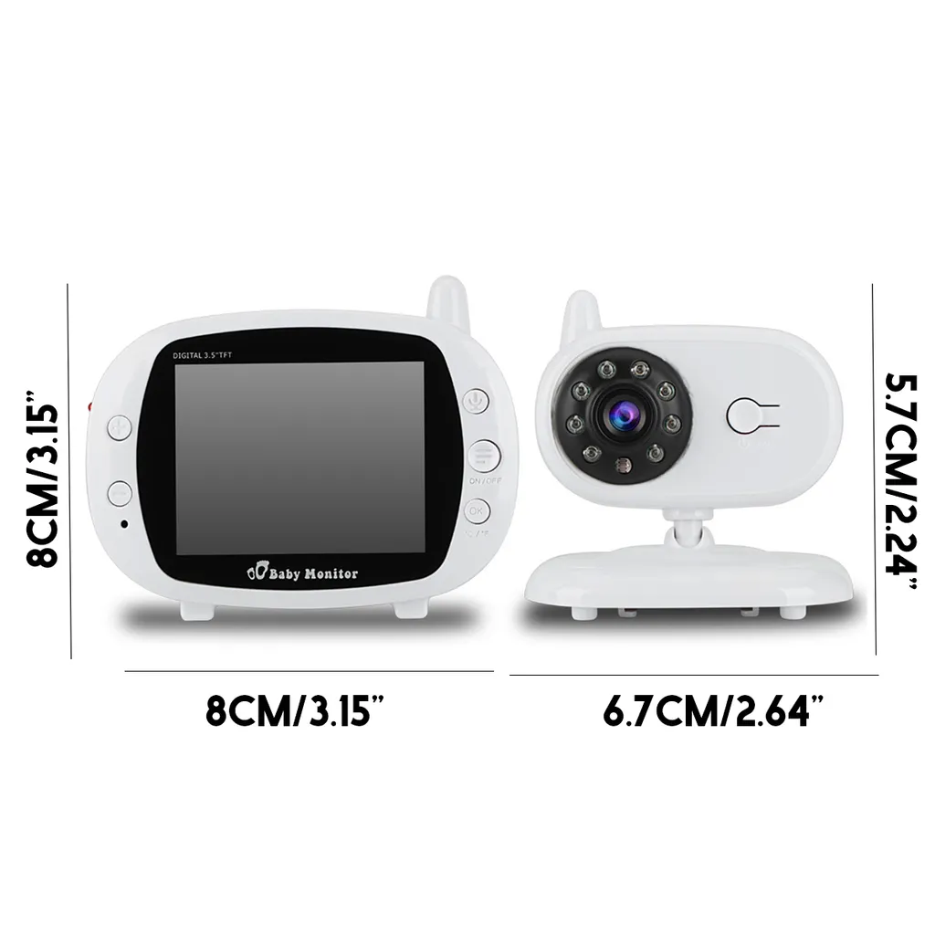KIMBOSMART 3,5-Zoll-Babyphone 2,4 GHz Video LCD Digitalkamera Nachtsicht-Temperaturüberwachungsmonitore - EU-Stecker 12 KIMBOSMART 3,5-Zoll-Babyphone 2,4 GHz Video LCD Digitalkamera Nachtsicht-Temperaturüberwachungsmonitore - EU-Stecker - Image 12