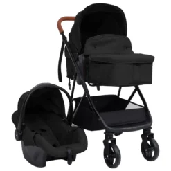 VidaXL 3-in-1 Kinderwagen Anthrazit Und Schwarz Stahl