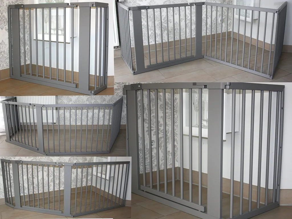 Schutzgitter Absperrgitter Türgitter Treppenschutzgitter 139 Cm Grau 2 Schutzgitter Absperrgitter Türgitter Treppenschutzgitter 139 Cm Grau - Image 2