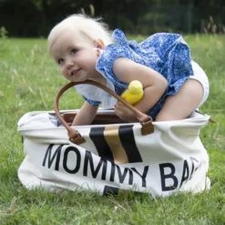 Childhome Mommy Bag Gross Canvas Offwhite Stripes Black/Gold -lionelo || HAUCK || Kinderkraft Verkäufe 0e3a05829903bd92a3996546b1938eb7