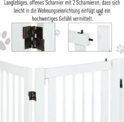 PawHut Absperrgitter Für Hunde Schutzgitter Hundegitter Türschutzgitter Weiß 155 X 1,5 X 76 Cm -lionelo || HAUCK || Kinderkraft Verkäufe 12ec8373f2f80b9b3b3adf0628d6e02f