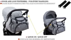 BabyLux Wickeltasche Kinderwagentasche Pflegetasche S3 55. Grau Dunkel -lionelo || HAUCK || Kinderkraft Verkäufe 16950a5532815ab816dcca54d0b5816f