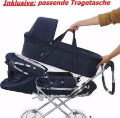 Eichhorn Designer Kombikinderwagen In Marineblau Mit Klassischem Lederriemengestell, EVA-Vollmaterial-Rädern Und Tragetasche - Umbaubar Zum Sportwagen -lionelo || HAUCK || Kinderkraft Verkäufe 1895840af7c7e559baf3645f3727ef74