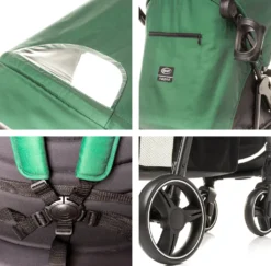 4BABY Rapid, Kinderwagen, Sportwagen, Ein Großer, Leichter Kinderwagen, Griffhöhenverstellung, Beinabdeckung, Große Räder Farbe: Grün -lionelo || HAUCK || Kinderkraft Verkäufe 19389517b366357e96000410d224022c