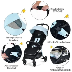 COSTWAY Buggy Zusammenklappbar Mit 5-Punkt-Gurt Verstellbare Rückenlehne & Sonnenverdeck Kinderwagen (Blau) -lionelo || HAUCK || Kinderkraft Verkäufe 1cc228d026542fe1a0ed7099524ccfd2