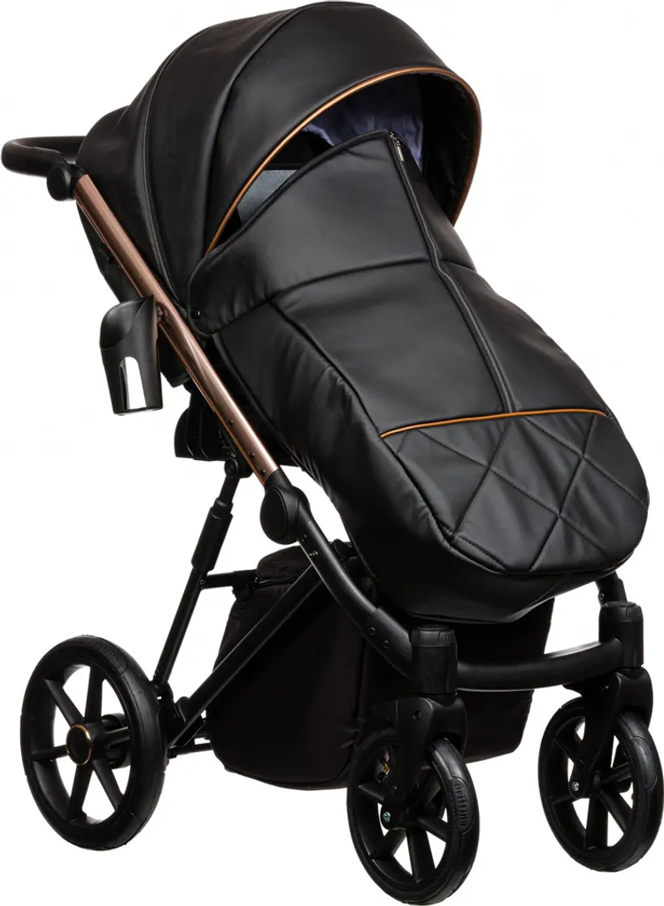 FX Kombi Kinderwagen 3 In 1 - Komplettset - Mit Gelreifen - "BLACK MAGIC" - Schwarz 7 FX Kombi Kinderwagen 3 In 1 - Komplettset - Mit Gelreifen - "BLACK MAGIC" - Schwarz – Bild 7