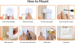 Treppenschutzgitter Türschutzgitter Ausziehbar 0-140 Cm, Baby Absperrgitter Schutzgitter Treppe Für Kinder, Katzen Und Hunde, Geeignet Für Innen Außenbereich (Weiß) -lionelo || HAUCK || Kinderkraft Verkäufe 1fa9cdcc9d8ce7d9db2dcff68600e5a1