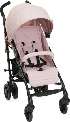 CHICCO Baby Buggy Sportwagen Lite Way4 Blossom, Mit Faltbarem Frontbügel 22Kg Traglast, Mit Neuem Großen Verdeck Und Textilen Design, Inkl. Regenschutz, Einhängekorb Buggys Buggys Bayw1120