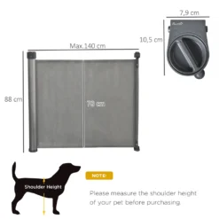 PawHut 140cm Treppenschutzgitter Ausziehbar Türschutzgitter Roll Einhand-bedienung Türgitter Treppenschutz Absperrgitter Für Hund Türschutz Grau -lionelo || HAUCK || Kinderkraft Verkäufe 1ff53199e60bc8ef3292d7ff3dc28631