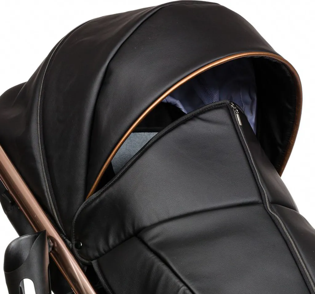 FX Kombi Kinderwagen 3 In 1 - Komplettset - Mit Gelreifen - "BLACK MAGIC" - Schwarz 8 FX Kombi Kinderwagen 3 In 1 - Komplettset - Mit Gelreifen - "BLACK MAGIC" - Schwarz – Bild 8