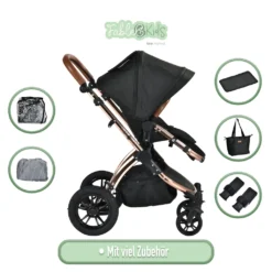 FableKids 3in1 Kombi-Kinderwagen Reisebuggy Inkl. Auto- Babyschale Buggy Faltbar Rosé Gold / Schwarz -lionelo || HAUCK || Kinderkraft Verkäufe 24988b5339ea02b5e38aa9d05232cc0b