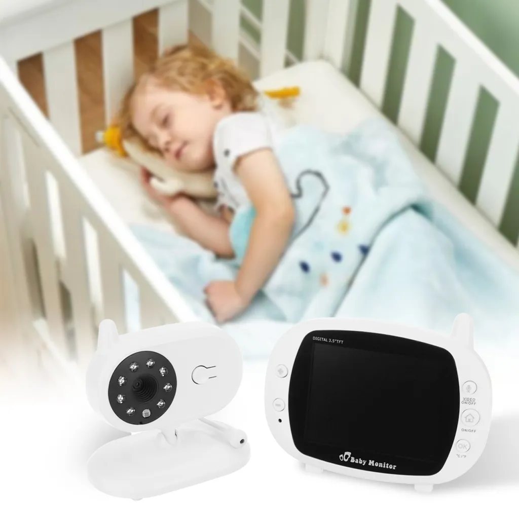 KIMBOSMART 3,5-Zoll-Babyphone 2,4 GHz Video LCD Digitalkamera Nachtsicht-Temperaturüberwachungsmonitore - EU-Stecker 9 KIMBOSMART 3,5-Zoll-Babyphone 2,4 GHz Video LCD Digitalkamera Nachtsicht-Temperaturüberwachungsmonitore - EU-Stecker - Image 9