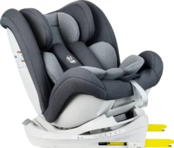 SKY DELUXE Dunkelgrau Kindersitz Mit 360 Grad Drehbarem Isofix-System-BUF BOOF 0, 36 Kg