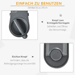 PawHut 140cm Treppenschutzgitter Ausziehbar Türschutzgitter Roll Einhand-bedienung Türgitter Treppenschutz Absperrgitter Für Hund Türschutz Grau -lionelo || HAUCK || Kinderkraft Verkäufe 2861e83710450a36f86992b1938d9ffd