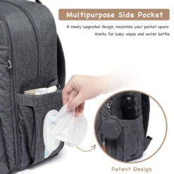 Iniuniu Baby Wickelrucksack, Wickeltasche Rucksack Große Mit Windeltasche, Wickelunterlage, Schnullerhalter, Babytasche Multifunktional Für Mama & Papa, Dunkelgrau -lionelo || HAUCK || Kinderkraft Verkäufe 287a3c0559fbecee495c635b861a40c5