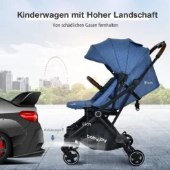 COSTWAY Kinderbuggy Mit Drehbarem Sitz Und Verstellbarem Verdeck & Fußstütze, Kinderwagen Mit Aufbewahrungskorb, Klappbar, Für Baby 0-36 Monate (Blau) -lionelo || HAUCK || Kinderkraft Verkäufe 2b49f9d7b21c8f45cd8e3ec67aa99f2f