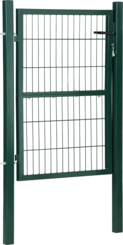 HOMCOM Gartentor Gartentür Zauntor Hoftür Aus Stahl Mit Griff Schloss Und Schlüsseln 97 X 170 Cm Grün