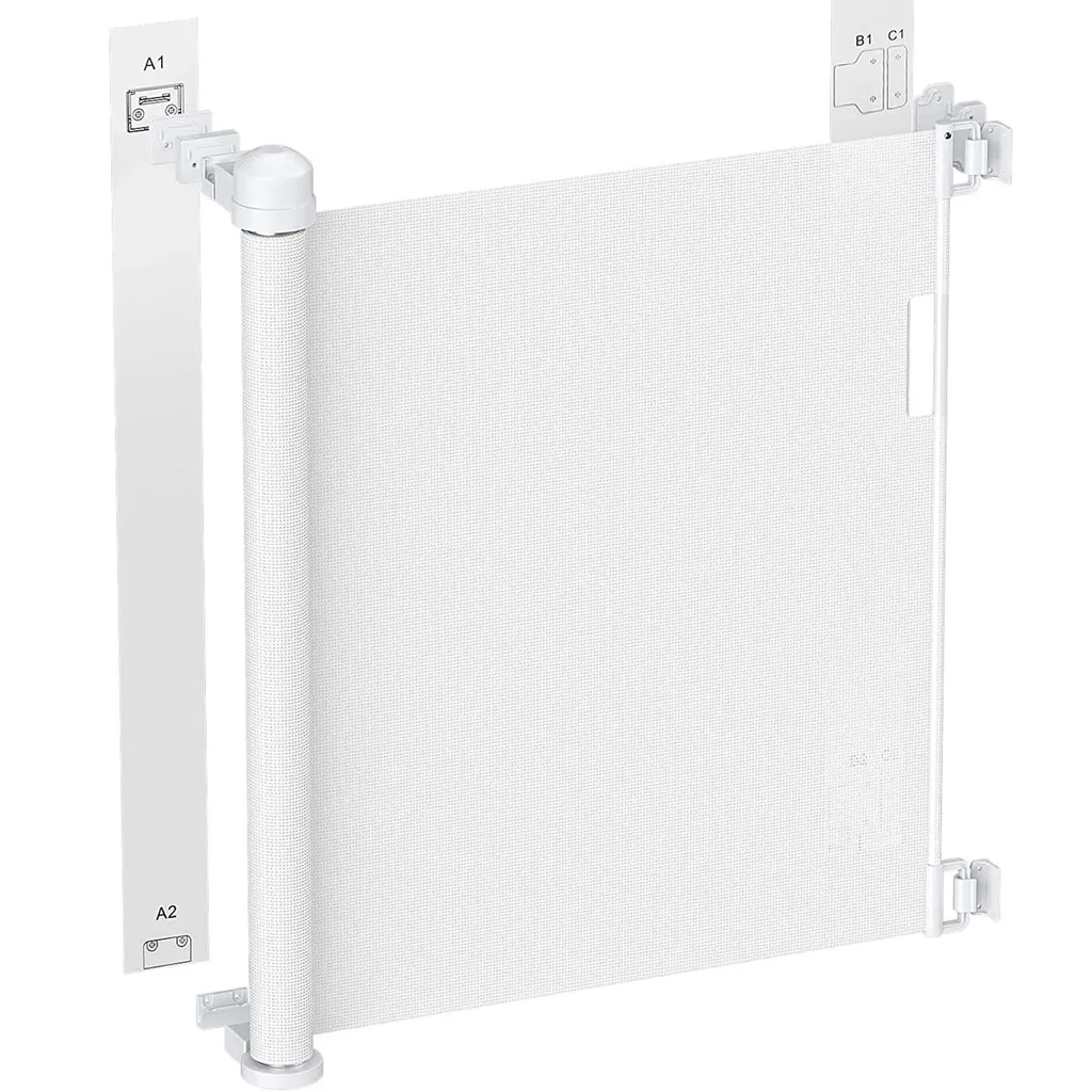 SOSmart SO SMART Treppenschutzgitter Rollo Ausziehbar Weiß - 0-150 Cm - Türschutzgitter Absperrgitter Für Hund Und Katze - Hundegitter Katzengitter Schutzgitter Treppe Für Wohnung Und Outdoor 3 SOSmart SO SMART Treppenschutzgitter Rollo Ausziehbar Weiß - 0-150 Cm - Türschutzgitter Absperrgitter Für Hund Und Katze - Hundegitter Katzengitter Schutzgitter Treppe Für Wohnung Und Outdoor – Bild 3