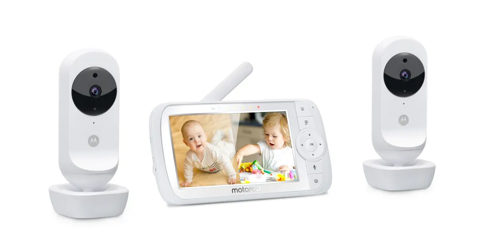 Motorola Nursery Babyphone - VM35-2 - 5-Zoll Geteilter Bildschirm - Weiß - 2 Kameras - Nachtsicht - Integriertes Mikrofon 2 Motorola Nursery Babyphone - VM35-2 - 5-Zoll Geteilter Bildschirm - Weiß - 2 Kameras - Nachtsicht - Integriertes Mikrofon - Image 2