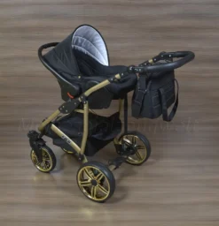 LUXUS Kombi Kinderwagen 3 In 1 Komplettset - Schwarz/gold R7 Gestell Gold -lionelo || HAUCK || Kinderkraft Verkäufe 30335a42229564c156a5f24079015e33