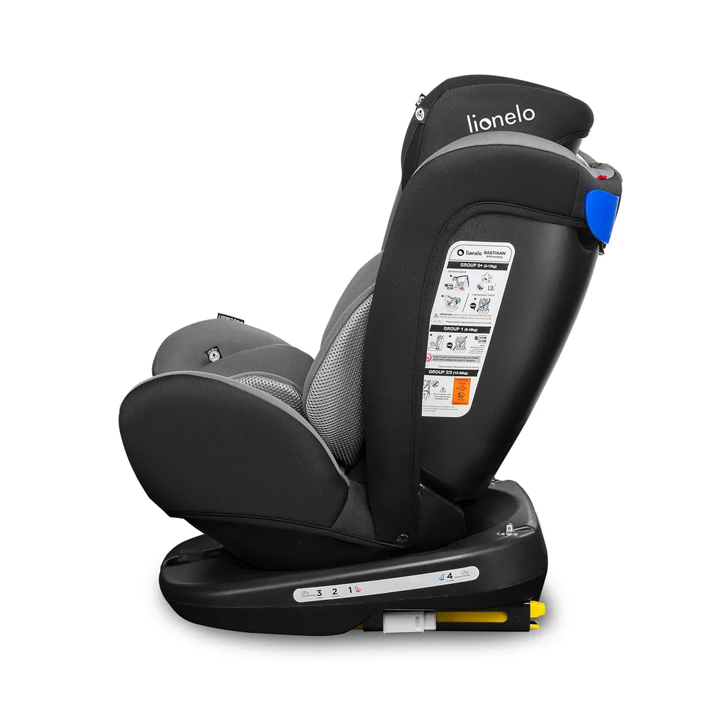 Lionelo Bastiaan Kindersitz 0-36 Kg ISOFIX 360° Autokindersitze Kinderautositze Gray-Schwarz 8 Lionelo Bastiaan Kindersitz 0-36 Kg ISOFIX 360° Autokindersitze Kinderautositze Gray-Schwarz - Image 8