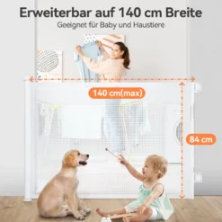 Treppenschutzgitter Türschutzgitter Ausziehbar 0-140 Cm, Baby Absperrgitter Schutzgitter Treppe Für Kinder, Katzen Und Hunde, Geeignet Für Innen Außenbereich (Weiß) -lionelo || HAUCK || Kinderkraft Verkäufe 35b8c3847d55abbb3fee3476daf7d304
