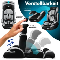 KIDIZ® Autokindersitz Kinderautositz ✓ Gruppe 1+2+3 ✓ 9-36 Kg 5-Punkt-Sicherheitsgurt, Autositz, Kindersitz, Einstellbare Kopfstütze | Mitwachsende Sitzerhöhung 1-12 Jahre, Stabil Und Sicher, Farbe:Grau -lionelo || HAUCK || Kinderkraft Verkäufe 38fcb3c09d69dad98d1ddd72879122e2
