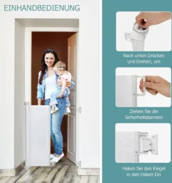 COSTWAY 142cm Ausziehbares Türschutzgitter Treppenschutzgitter Absperrgitter Für Babys Und Haustiere, Inkl. Montagezubehör 10 COSTWAY 142cm Ausziehbares Türschutzgitter Treppenschutzgitter Absperrgitter Für Babys Und Haustiere, Inkl. Montagezubehör -lionelo || HAUCK || Kinderkraft Verkäufe 398b88b678ed4c69fd8cdc5b5c1b3bee