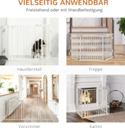 Pawhut Hunde Absperrgitter Türschutzgitter Haustier Schutzgitter Winkel Verstellbar Klappbar Konfigurationsgitter Mit Automatische Schließenden Tür 3 Paneele Weiß 202,5 X 76 Cm -lionelo || HAUCK || Kinderkraft Verkäufe 3ce00d25f33a71f32fab175c7df69ea0
