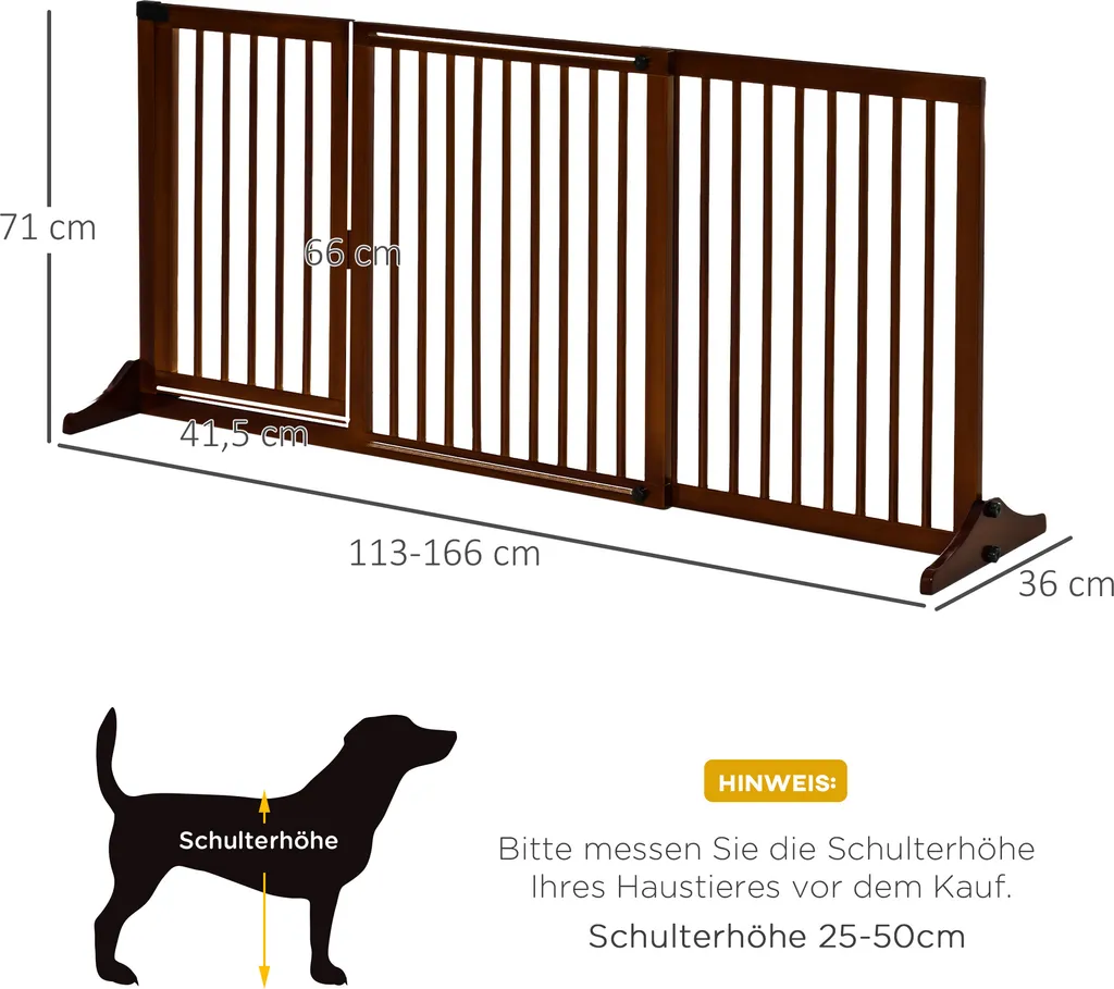 PawHut Absperrgitter Hunde Türschutzgitter Schutzgitter Aus Holz Freistehendes Hundegitter Mit Tür Hundeabsperrgitter Konfigurationsgitter Braun 113-166 X 36 X 71 Cm 1 PawHut Absperrgitter Hunde Türschutzgitter Schutzgitter Aus Holz Freistehendes Hundegitter Mit Tür Hundeabsperrgitter Konfigurationsgitter Braun 113-166 X 36 X 71 Cm