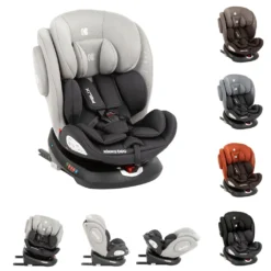 Kikkaboo Kindersitz Felix Isofix Gruppe 0+/1/2/3 (0-36kg) Top Tether SPS Reboard Hellgrau