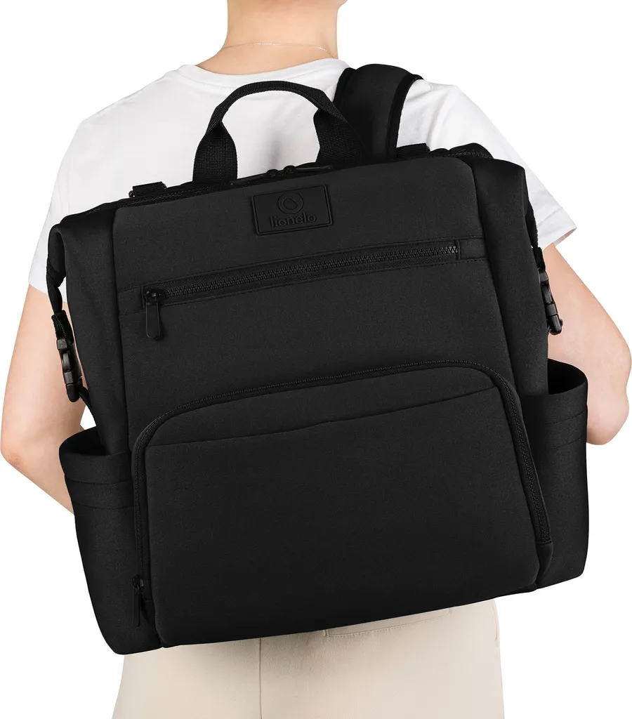 Lionelo Cube Rucksack, Baby Tasche, Wickeltasche, Babysachen, Leicht, Für Spaziergänge Und Reisen Mit Baby, 12 Taschen, Strapazierfähig, Wasserdicht, Wasserabweisend, Thermotasche, Möglichkeit Ihn Am Kinderwagen Zu Befestigen, 36x36x23cm 6 Lionelo Cube Rucksack, Baby Tasche, Wickeltasche, Babysachen, Leicht, Für Spaziergänge Und Reisen Mit Baby, 12 Taschen, Strapazierfähig, Wasserdicht, Wasserabweisend, Thermotasche, Möglichkeit Ihn Am Kinderwagen Zu Befestigen, 36x36x23cm - Image 6