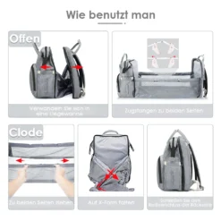 Baby Wickelrucksack, Große Kapazität, Wasserdichte Multifunktions-Wickeltaschen, Reisetasche, Grau -lionelo || HAUCK || Kinderkraft Verkäufe 4b1171be940f1d2f2cf95157c04ae6da