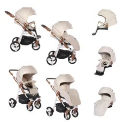 Friedrich Hugo Simpligo | 3 In 1 Kombi Kinderwagen Set | Luftreifen | Farbe: Sand (Kunstleder) -lionelo || HAUCK || Kinderkraft Verkäufe 4bfd4b251dde982ecd3972c16b3dfc64