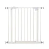 PawHut Türschutzgitter Ohne Bohren 74-80 Cm Einstellbar Treppenschutzgitter Absperrgitter Mit Doppelter Verschluss Hunde Absperrgitter Für Haustier Hundetürgitter Auto-Close Metall Kunststoff Weiß