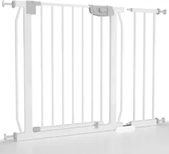 Froggy Türschutzgitter 95-103cm Inkl Verlängerung Absperrgitter Klemminstallation Ohne Bohren Treppenschutz Doppeltgesichertes Türschließsystem Metall