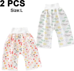 2 Stück Baby Windelrock Windelhosen Wasserdicht Und Auslaufsicher Für Kinder Für Das Töpfchentraining(L, Stil 3)