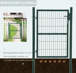 HOMCOM Gartentor Gartentür Zauntor Hoftür Aus Stahl Mit Griff Schloss Und Schlüsseln 97 X 170 Cm Grün -lionelo || HAUCK || Kinderkraft Verkäufe 52f5163b0a8d116f5a334f785dd02b7e