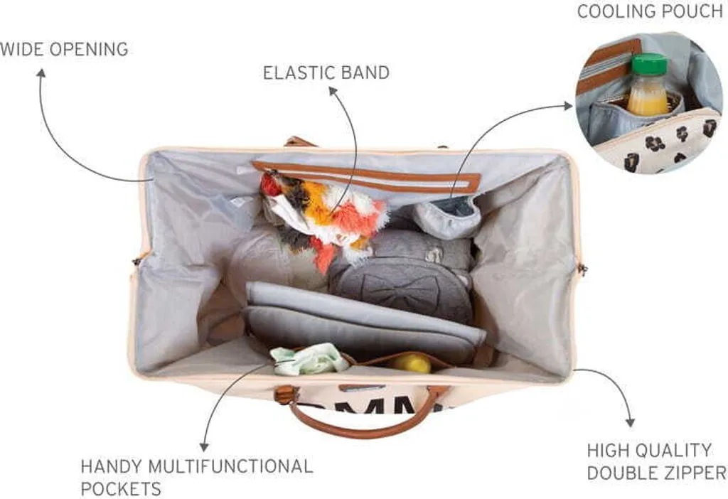 Childhome Mommy Bag Gross Altweiss/Schwarz; Cwmbbwh 13 Childhome Mommy Bag Gross Altweiss/Schwarz; Cwmbbwh - Image 13