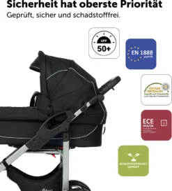 Bergsteiger Capri Kinderwagen, Farbe: Black Edition / Gestell: Silber, 3-in-1 Kombikinderwagen, Inkl. Babyschale, Babywanne, Sportwagen Und Zubehör -lionelo || HAUCK || Kinderkraft Verkäufe 54582ee03a12655f99cf916264b3be75