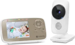 Motorola Nursery Babyphone Mit Kamera - VM482 - 2.8 Zoll-Elterneinheit - Infrarot - Digitaler Zoom - Talk-back-Funktion - Video-Babyphone