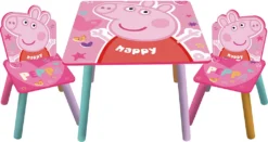 Arditex Möbel Kindersitzgruppe Peppa Pig, Tisch & 2 Stühle Kindersitzgruppen Sitzmöbel