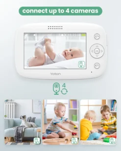 Yoton Video Babyphone 1080P, Babymonitore Mit 360° PTZ Kamera, 4.3" FHD Bildschirm, Nachtsicht, Drahtlose Übertragung, Schlaflieder Für Das Baby -lionelo || HAUCK || Kinderkraft Verkäufe 60b0201c98b7ab8d4a36bbd57c6543e0