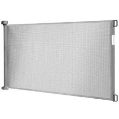 COSTWAY 146CM Ausziehbares Türschutzgitter Treppenschutzgitter Absperrgitter Für Babys Und Haustiere, Inkl. Montagezubehör (Grau)