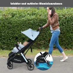 COSTWAY Buggy Zusammenklappbar Mit 5-Punkt-Gurt Verstellbare Rückenlehne & Sonnenverdeck Kinderwagen (Blau) -lionelo || HAUCK || Kinderkraft Verkäufe 647cbf3ae41aeb7a19020f1454c153df