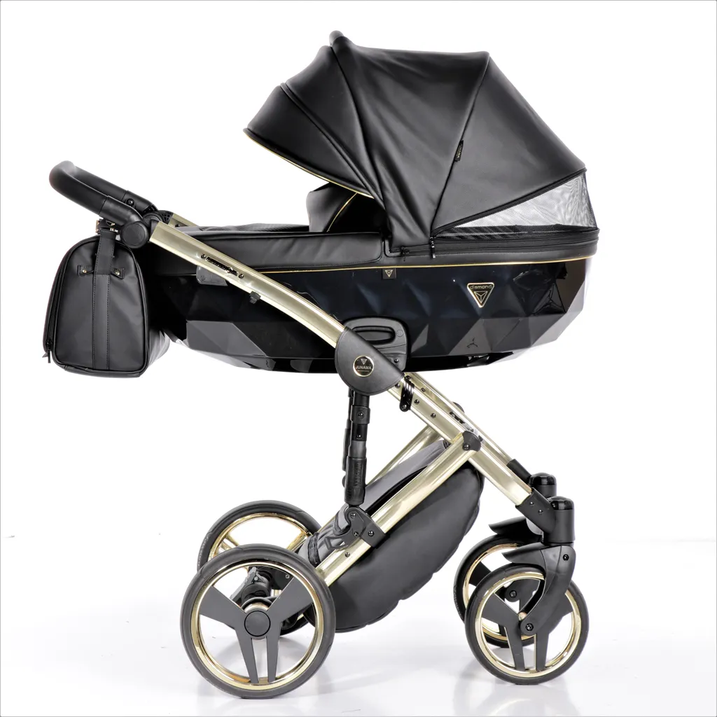 JUNAMA FLUO LINE Kombi Kinderwagen 4 In 1 (+ Isofix-Basis) - Komplettset - "BLACK" 4 JUNAMA FLUO LINE Kombi Kinderwagen 4 In 1 (+ Isofix-Basis) - Komplettset - "BLACK" – Bild 4