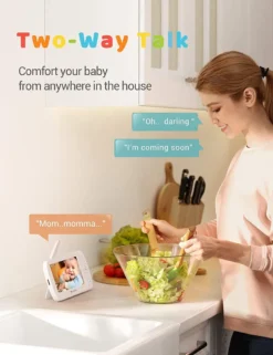 HeimVision Soothe 3 Video-Babyphone, HD 1080P, Nachtsicht, 5 Zoll Farbdisplay, 110 ° Weitwinkel, 2X Zoom, Temperatursensor, Gegensprechfunktion, Einschlaflieder, Reichweite Bis Zu 300m, Weiß -lionelo || HAUCK || Kinderkraft Verkäufe 72d9065448e89aee3173a755be178be3